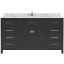 Modern Fittings Caroline 60" Single Bath Vanity with Cultured Marble Quartz Top and Square Sink