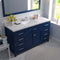 Modern Fittings Caroline 60" Single Bath Vanity with Cultured Marble Quartz Top and Square Sink Faucet