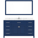 Modern Fittings Caroline 60" Single Bath Vanity with Cultured Marble Quartz Top and Square Sink