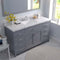 Modern Fittings Caroline 60" Single Bath Vanity with Cultured Marble Quartz Top and Square Sink