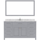 Modern Fittings Caroline 60" Single Bath Vanity with Cultured Marble Quartz Top and Square Sink