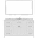 Modern Fittings Caroline 60" Single Bath Vanity with Cultured Marble Quartz Top and Square Sink