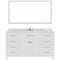 Modern Fittings Caroline 60" Single Bath Vanity with Cultured Marble Quartz Top and Square Sink Faucet