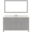 Modern Fittings Caroline 60" Single Bath Vanity with Quartz Top and Round Sink