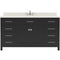 Modern Fittings Caroline 60" Single Bath Vanity with Quartz Top and Round Sink