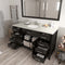 Modern Fittings Caroline 60" Single Bath Vanity with Quartz Top and Round Sink