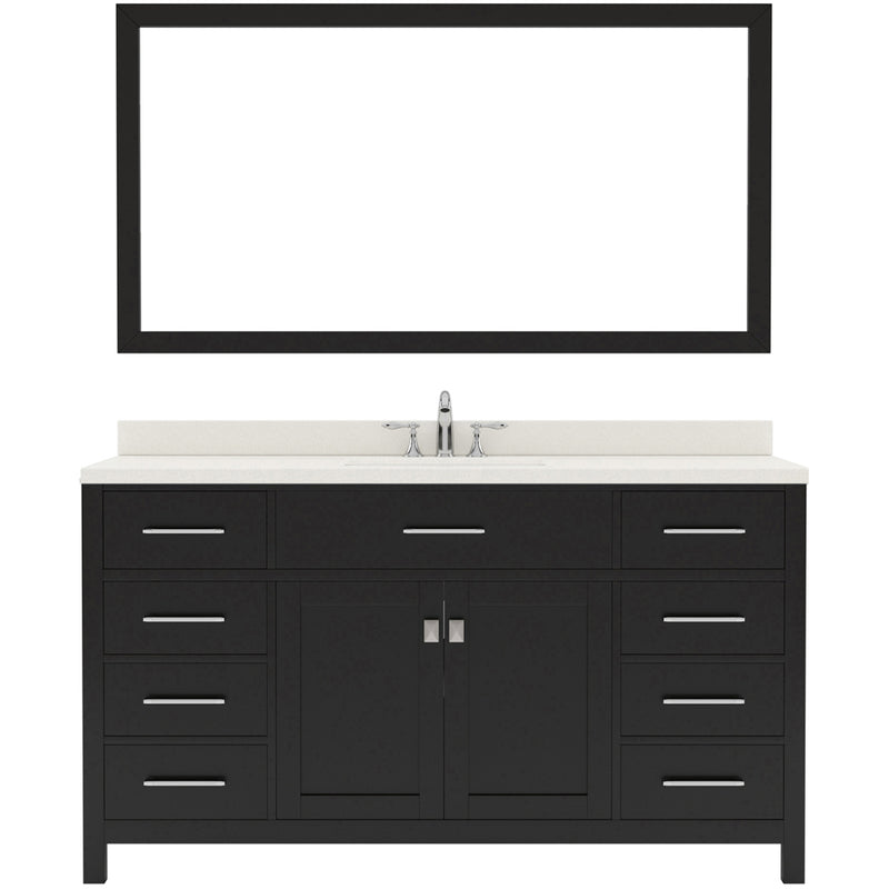 Modern Fittings Caroline 60" Single Bath Vanity with Quartz Top and Round Sink