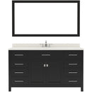 Modern Fittings Caroline 60" Single Bath Vanity with Quartz Top and Round Sink Faucet