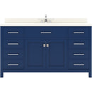 Modern Fittings Caroline 60" Single Bath Vanity with Quartz Top and Round Sink