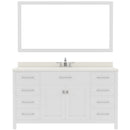 Modern Fittings Caroline 60" Single Bath Vanity with Quartz Top and Round Sink Faucet