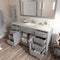 Modern Fittings Caroline 60" Single Bath Vanity with Quartz Top and Square Sink