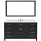 Modern Fittings Caroline 60" Single Bath Vanity with Quartz Top and Square Sink