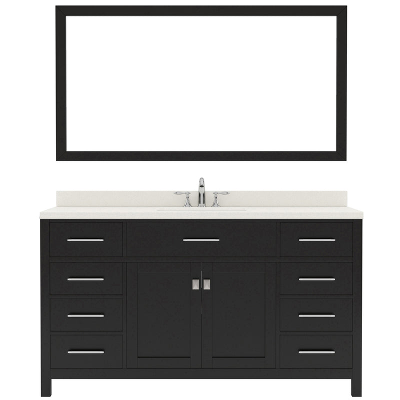 Modern Fittings Caroline 60" Single Bath Vanity with Quartz Top and Square Sink