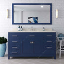 Modern Fittings Caroline 60" Single Bath Vanity with Quartz Top and Square Sink Faucet