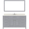 Modern Fittings Caroline 60" Single Bath Vanity with Quartz Top and Square Sink