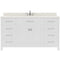 Modern Fittings Caroline 60" Single Bath Vanity with Quartz Top and Square Sink