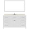 Modern Fittings Caroline 60" Single Bath Vanity with Quartz Top and Square Sink