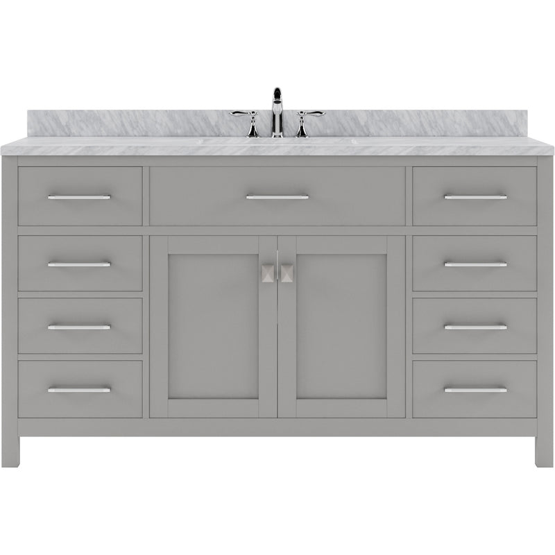 Modern Fittings Caroline 60" Single Bath Vanity with Marble Top and Round Sink