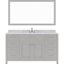 Modern Fittings Caroline 60" Single Bath Vanity with Marble Top and Round Sink Faucet