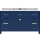 Modern Fittings Caroline 60" Single Bath Vanity with Marble Top and Round Sink