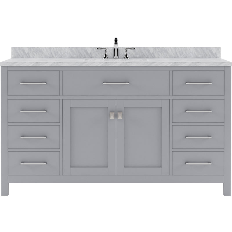 Modern Fittings Caroline 60" Single Bath Vanity with Marble Top and Round Sink