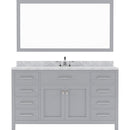 Modern Fittings Caroline 60" Single Bath Vanity with Marble Top and Round Sink