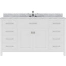 Modern Fittings Caroline 60" Single Bath Vanity with Marble Top and Round Sink