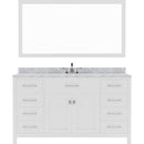 Modern Fittings Caroline 60" Single Bath Vanity with Marble Top and Round Sink