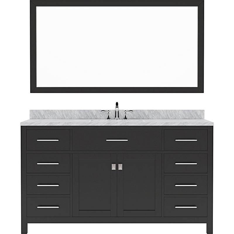 Modern Fittings Caroline 60" Single Bath Vanity with Marble Top and Square Sink