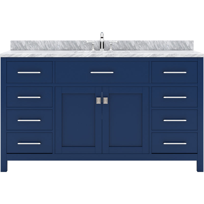 Modern Fittings Caroline 60" Single Bath Vanity with Marble Top and Square Sink