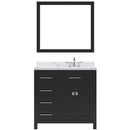 Modern Fittings Caroline Parkway 36" Single Bath Vanity with Calacatta Quartz Top and Round Sink Faucet