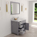 Modern Fittings Caroline Parkway 36" Single Bath Vanity with Calacatta Quartz Top and Round Sink Faucet