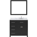 Modern Fittings Caroline Parkway 36" Single Bath Vanity with Calacatta Quartz Top and Square Sink