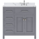 Modern Fittings Caroline Parkway 36" Single Bath Vanity with Calacatta Quartz Top and Square Sink