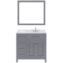 Modern Fittings Caroline Parkway 36" Single Bath Vanity with Calacatta Quartz Top and Square Sink