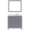 Modern Fittings Caroline Parkway 36" Single Bath Vanity with Calacatta Quartz Top and Square Sink Faucet