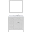 Modern Fittings Caroline Parkway 36" Single Bath Vanity with Calacatta Quartz Top and Square Sink Faucet