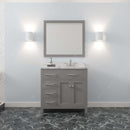 Modern Fittings Caroline Parkway 36" Single Bath Vanity with Cultured Marble Quartz Top and Round Sink