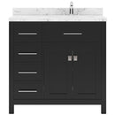 Modern Fittings Caroline Parkway 36" Single Bath Vanity with Cultured Marble Quartz Top and Round Sink