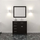 Modern Fittings Caroline Parkway 36" Single Bath Vanity with Cultured Marble Quartz Top and Round Sink