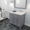 Modern Fittings Caroline Parkway 36" Single Bath Vanity with Cultured Marble Quartz Top and Round Sink Faucet