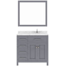 Modern Fittings Caroline Parkway 36" Single Bath Vanity with Cultured Marble Quartz Top and Round Sink