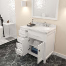 Modern Fittings Caroline Parkway 36" Single Bath Vanity with Cultured Marble Quartz Top and Round Sink