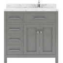 Modern Fittings Caroline Parkway 36" Single Bath Vanity with Cultured Marble Quartz Top and Square Sink