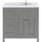 Modern Fittings Caroline Parkway 36" Single Bath Vanity with Cultured Marble Quartz Top and Square Sink