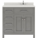 Modern Fittings Caroline Parkway 36" Single Bath Vanity with Quartz Top and Round