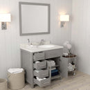 Modern Fittings Caroline Parkway 36" Single Bath Vanity with Quartz Top and Round Sink Faucet