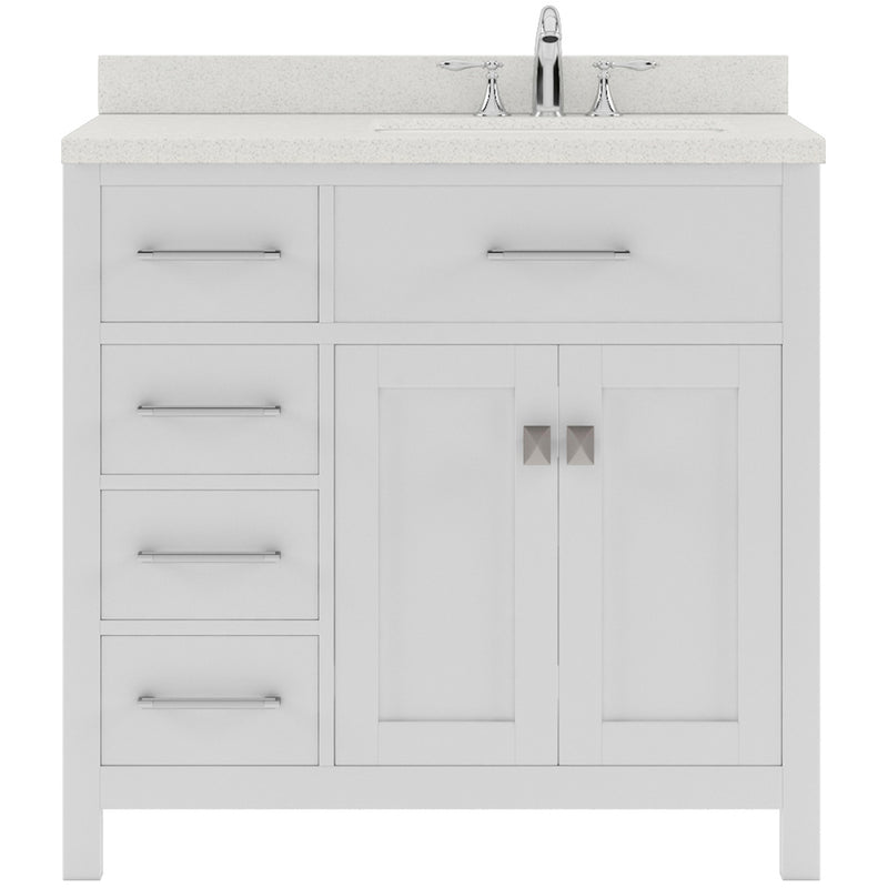 Modern Fittings Caroline Parkway 36" Single Bath Vanity with Quartz Top and Round