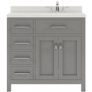 Modern Fittings Caroline Parkway 36" Single Bath Vanity with Quartz Top and Square Sink