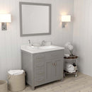 Modern Fittings Caroline Parkway 36" Single Bath Vanity with Quartz Top and Square Sink